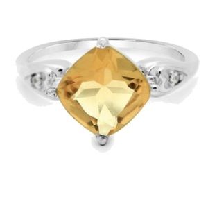 Citrine sterling silver ring size 8